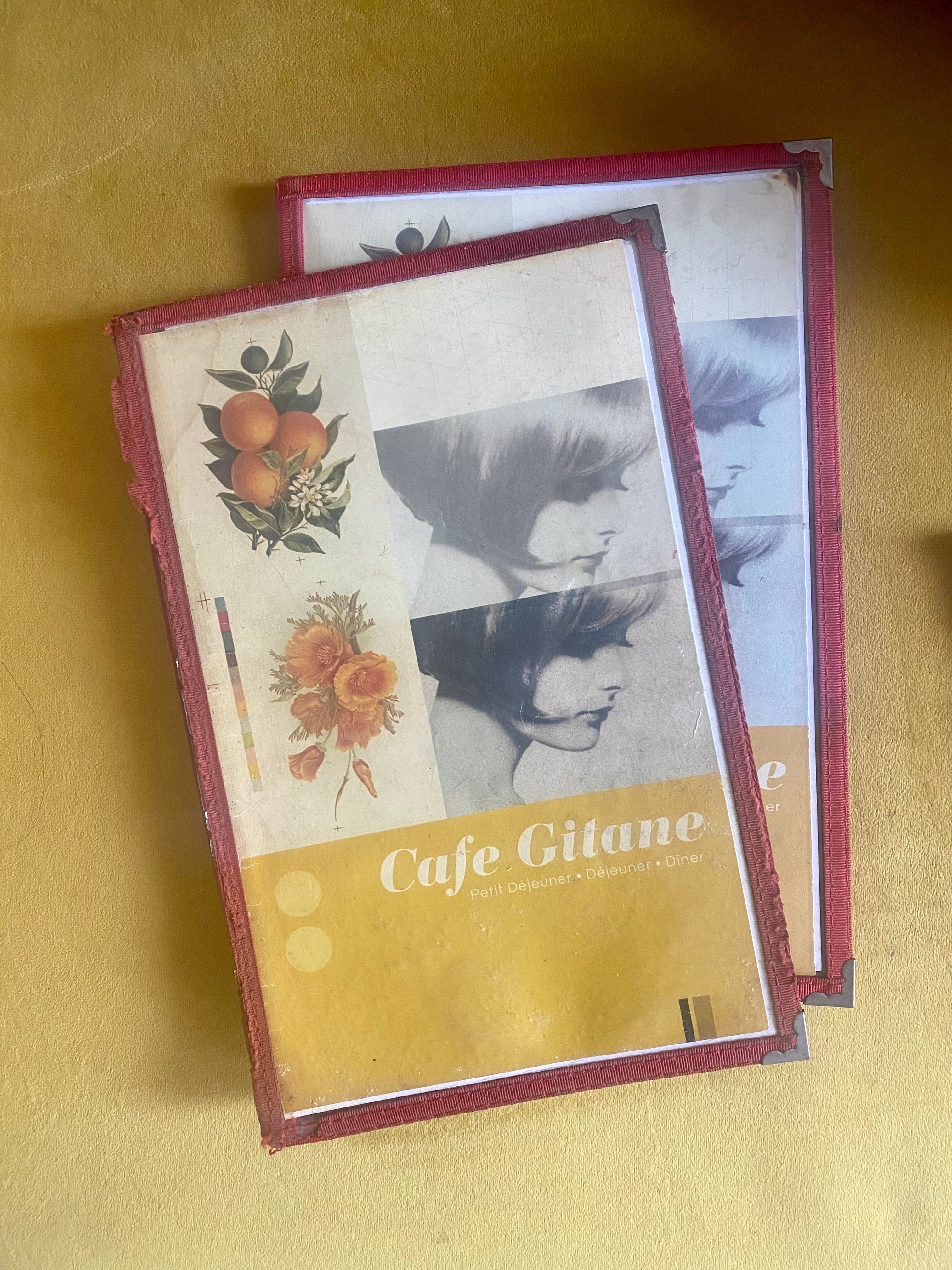 CAFE GITANE Vintage Menu