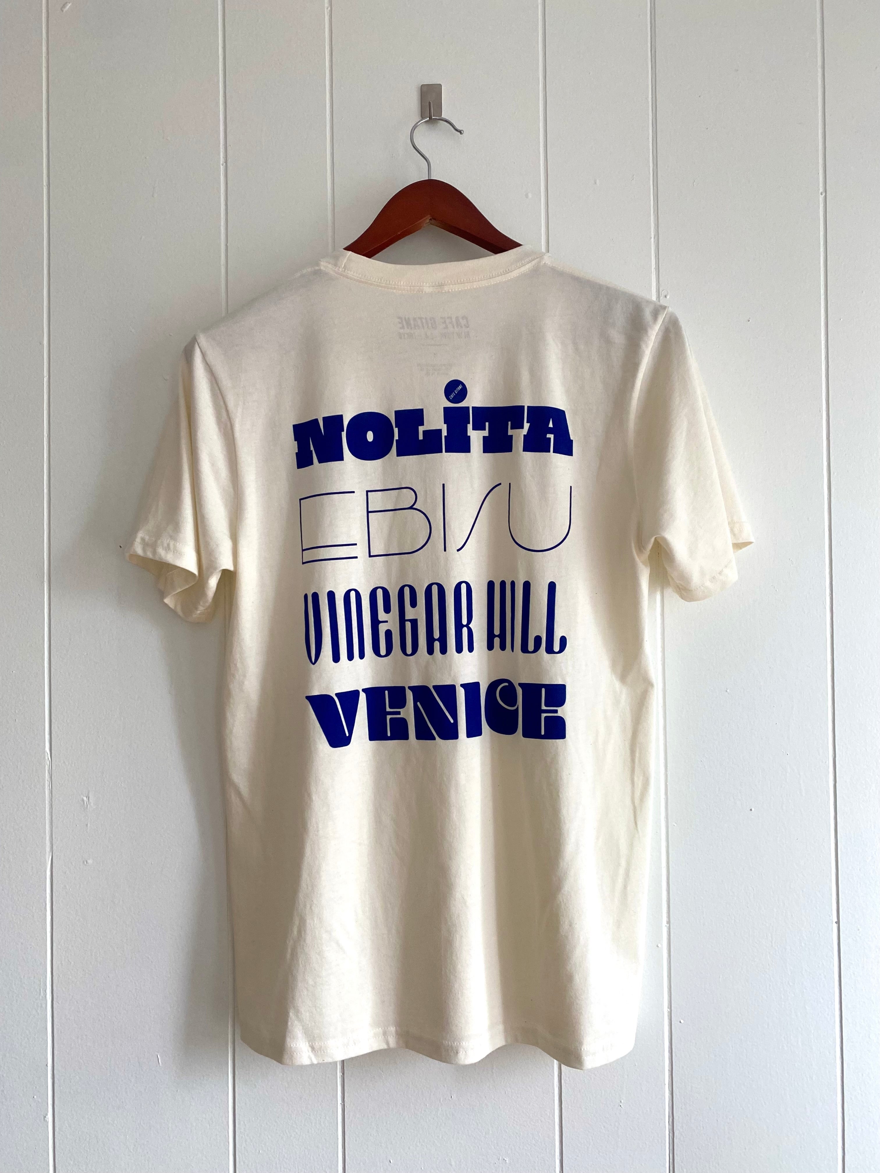 Cafe Gitane merchandise t-shirt nolita ebisu vinegar hill ecofrindly